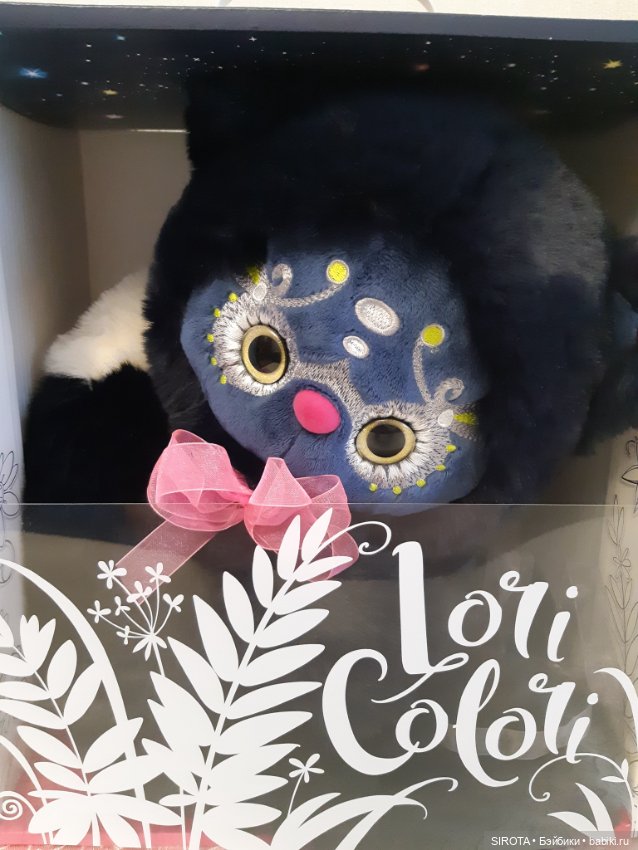 Мягкая игрушка Lori Colori чёрный кот Нео