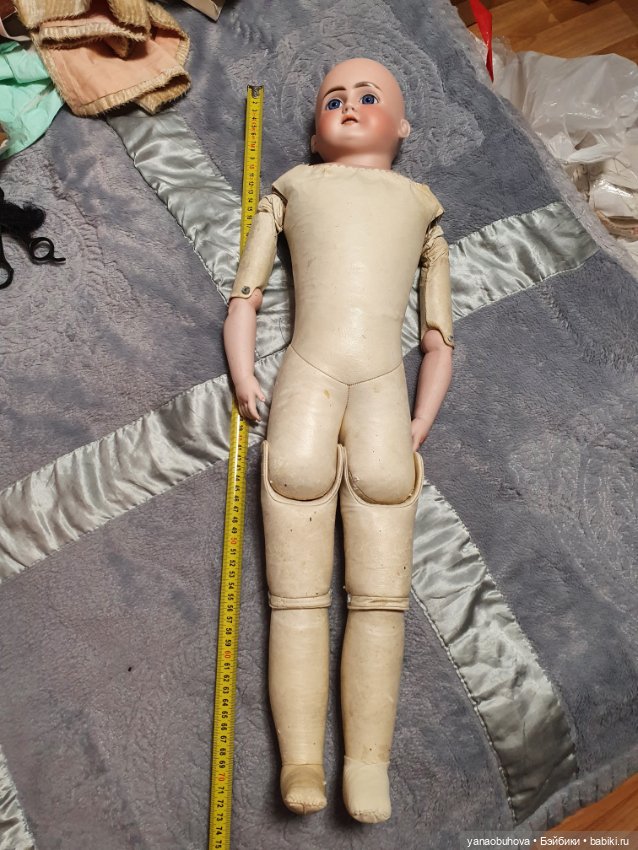 Очень рослая антикварная кукла Альт Бек Готшальк, рост 70 см