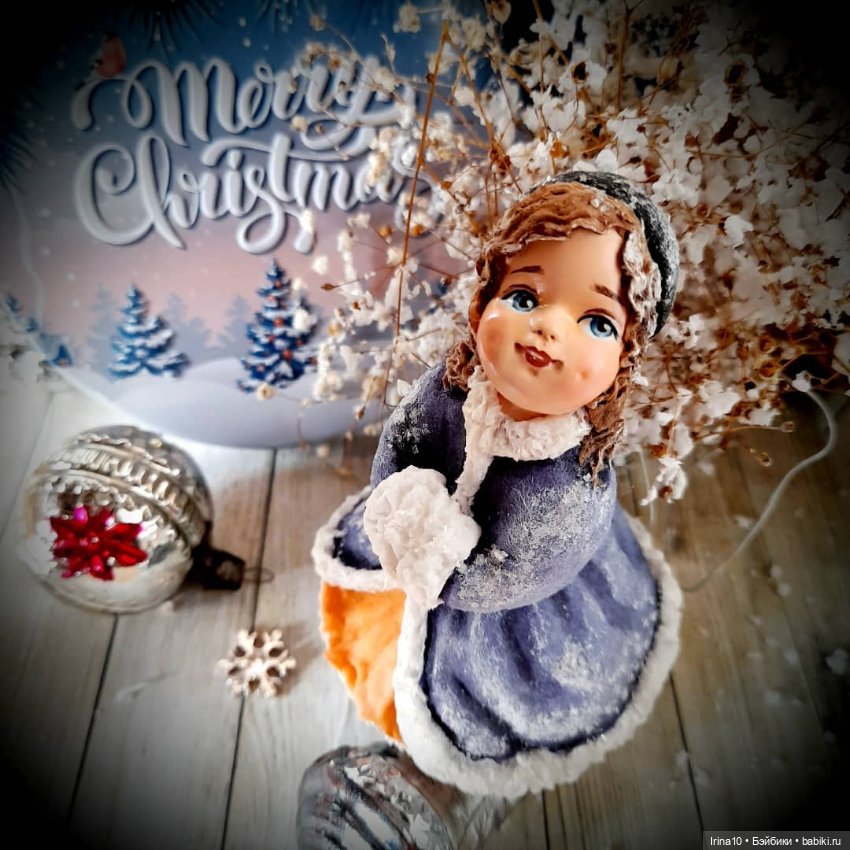 Девочка с муфтой — Авторские игрушки