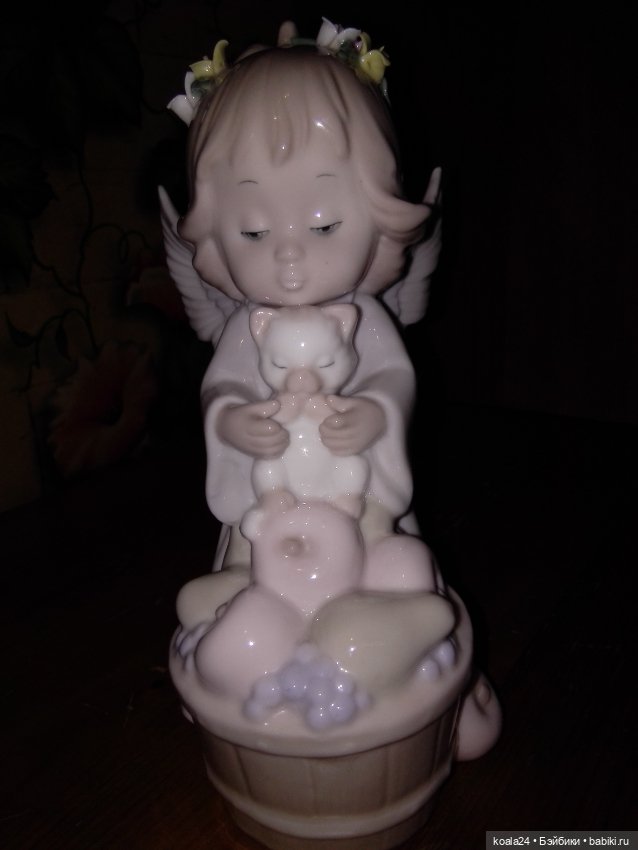 Статуэтка Девочка с котёнком Ангелок