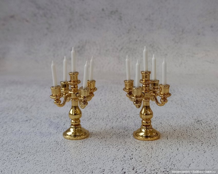 Подсвечники пятирожковые — Миниатюра для кукол (фото 2)