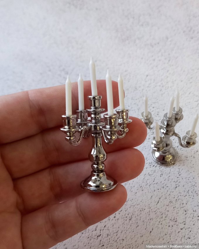 Подсвечники пятирожковые — Миниатюра для кукол