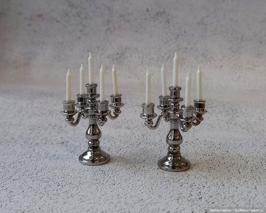 Подсвечники пятирожковые — Миниатюра для кукол (фото 10)