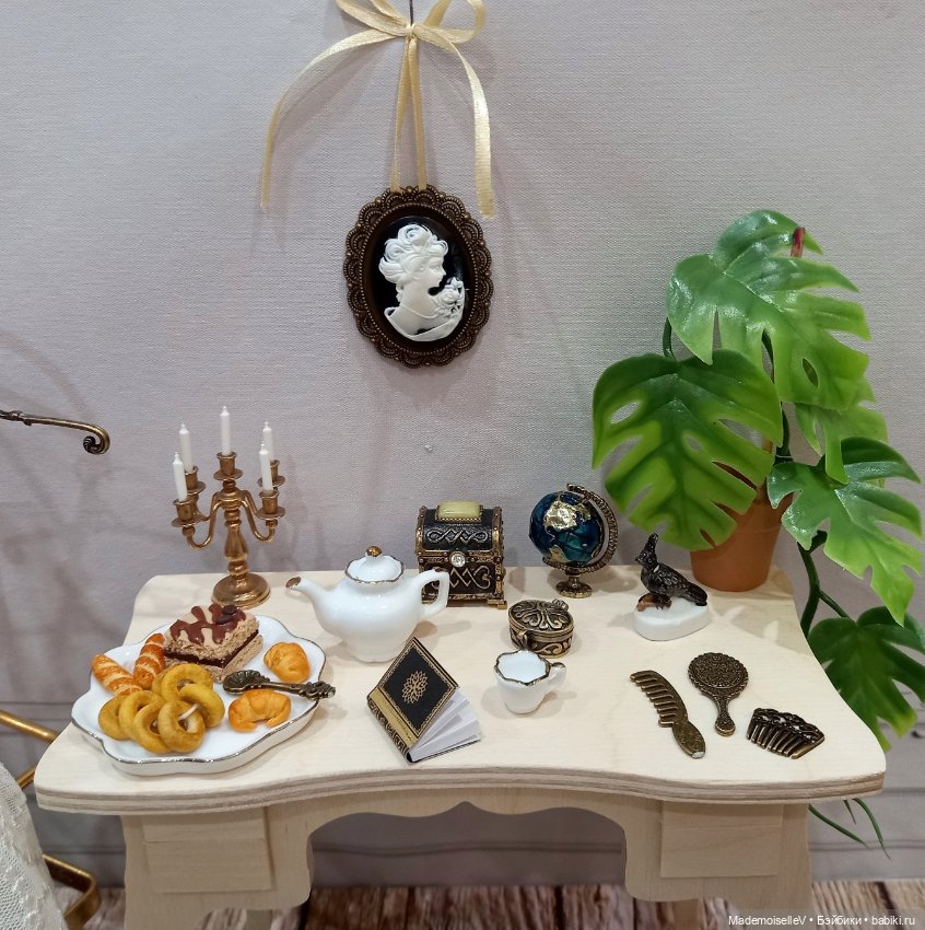 Глобус и бинокль — Кукольная миниатюра и румбокс