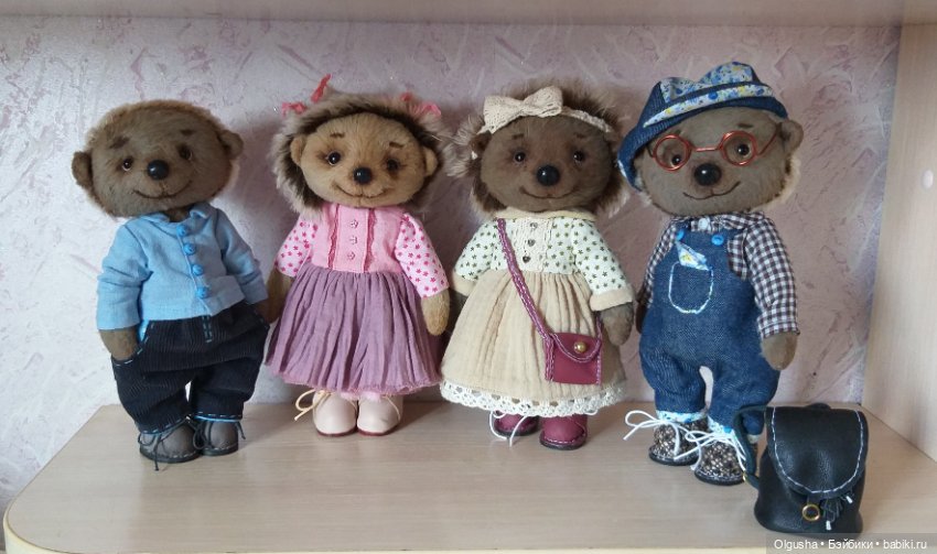 Ежонок тедди, рост 22 см — Авторские игрушки