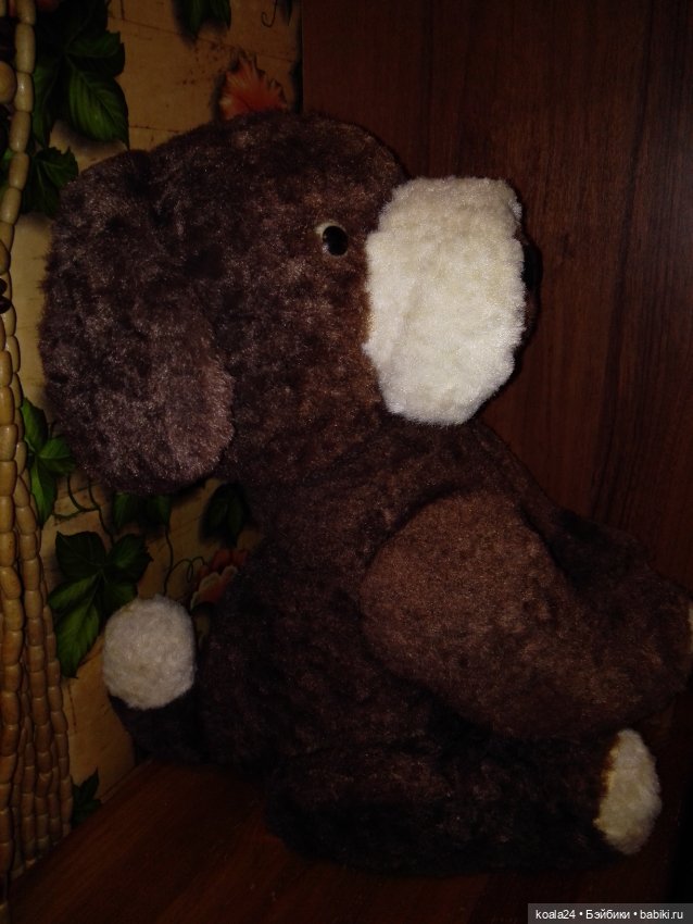 Большая плюшевая собака СССР. Бульдог (фото 2)