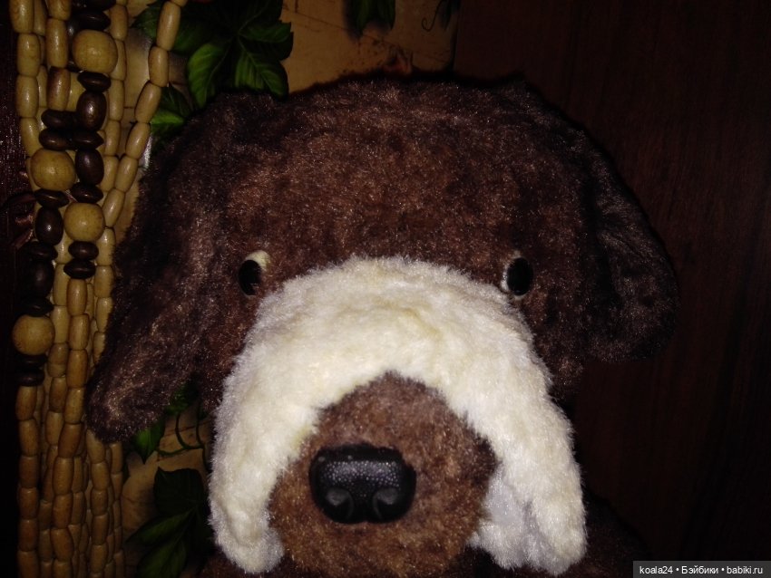 Большая плюшевая собака СССР. Бульдог (фото 6)