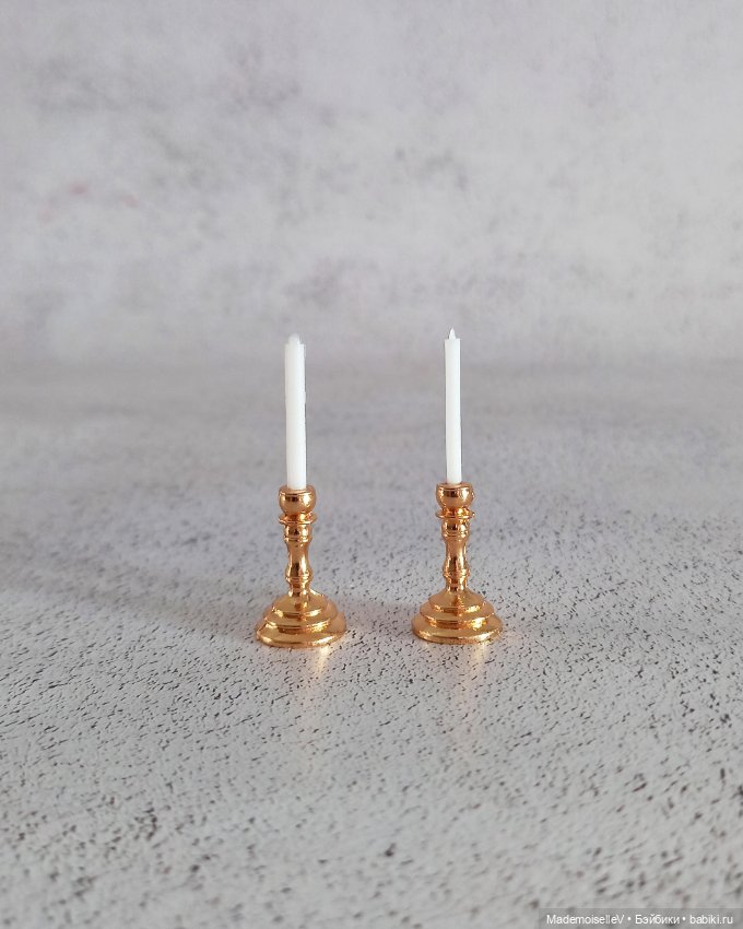 Подсвечники одинарные — Миниатюра для кукол (фото 6)