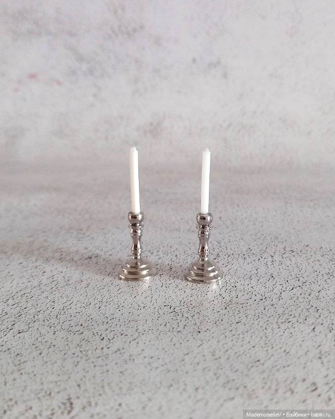 Подсвечники одинарные — Миниатюра для кукол
