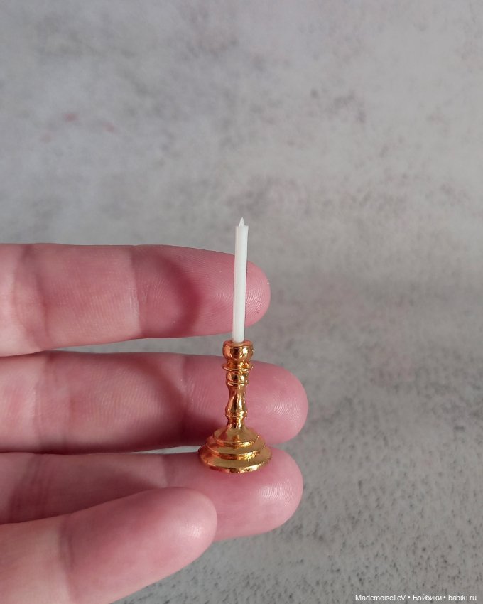 Подсвечники одинарные — Миниатюра для кукол (фото 2)