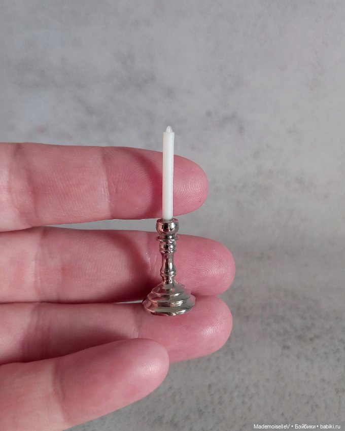 Подсвечники одинарные — Миниатюра для кукол