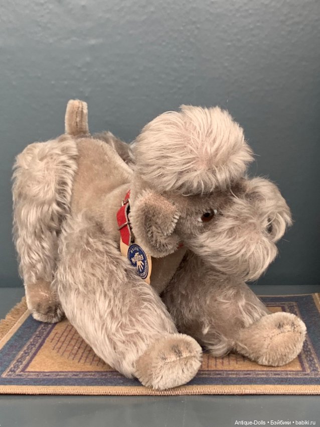 Винтажная игрушка, собака Steiff (Германия)