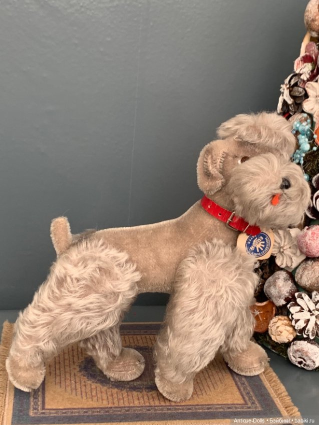 Винтажная игрушка, собака Steiff (Германия) (фото 6)
