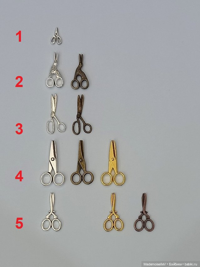 Ножницы, металл — Миниатюра для кукол
