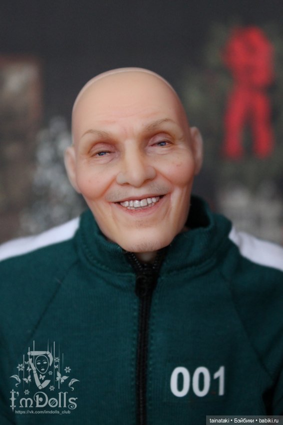 Кукла БЖД 1/6 дедушка Иль Нам из сериала "Игра в кальмара" (3д печать)