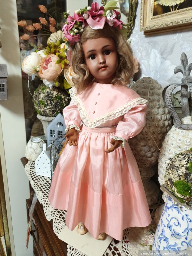 Антикварная кукла мулатка Симон Хальбиг, 44 см (фото 3)