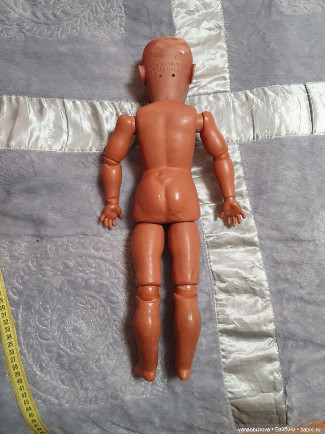 Антикварная кукла мулатка Симон Хальбиг, 44 см