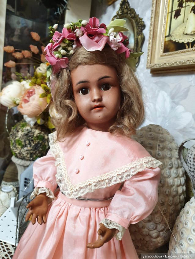 Антикварная кукла мулатка Симон Хальбиг, 44 см (фото 2)