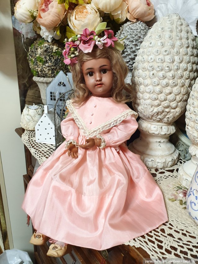 Антикварная кукла мулатка Симон Хальбиг, 44 см (фото 6)