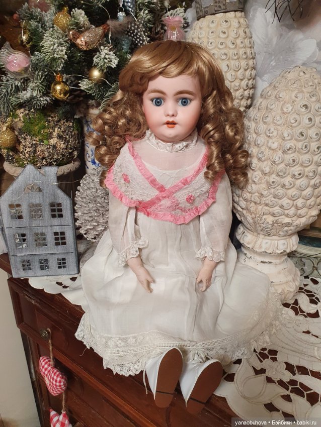 Ранняя антикварная кукла Симон Хальбиг 1240, рост 56 см (фото 6)