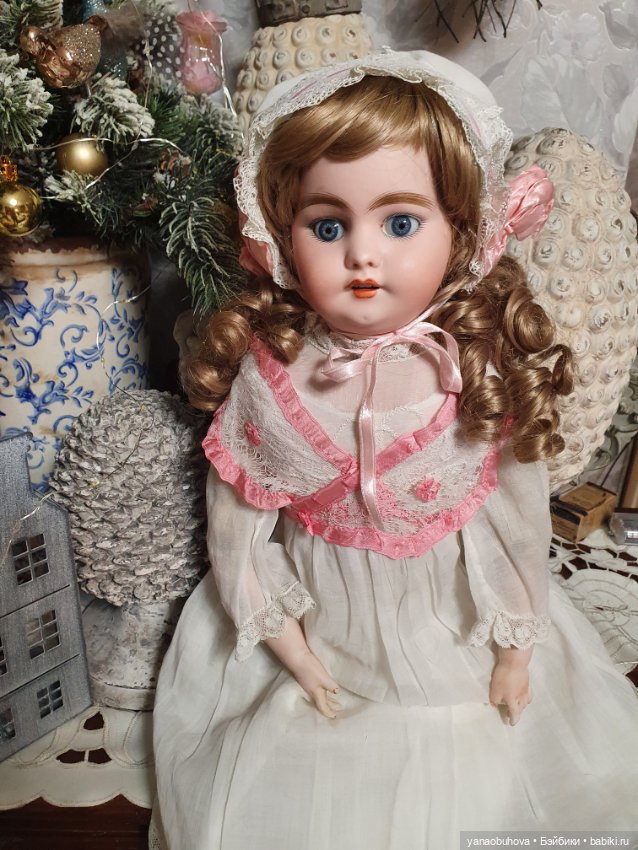 Ранняя антикварная кукла Симон Хальбиг 1240, рост 56 см