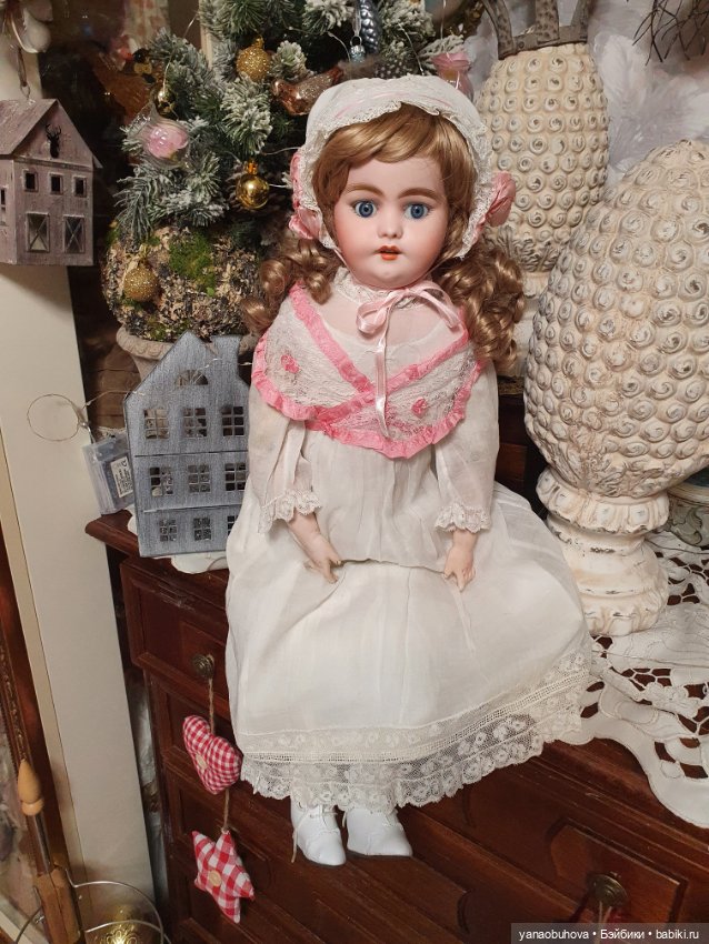 Ранняя антикварная кукла Симон Хальбиг 1240, рост 56 см