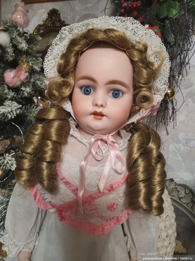 Ранняя антикварная кукла Симон Хальбиг 1240, рост 56 см