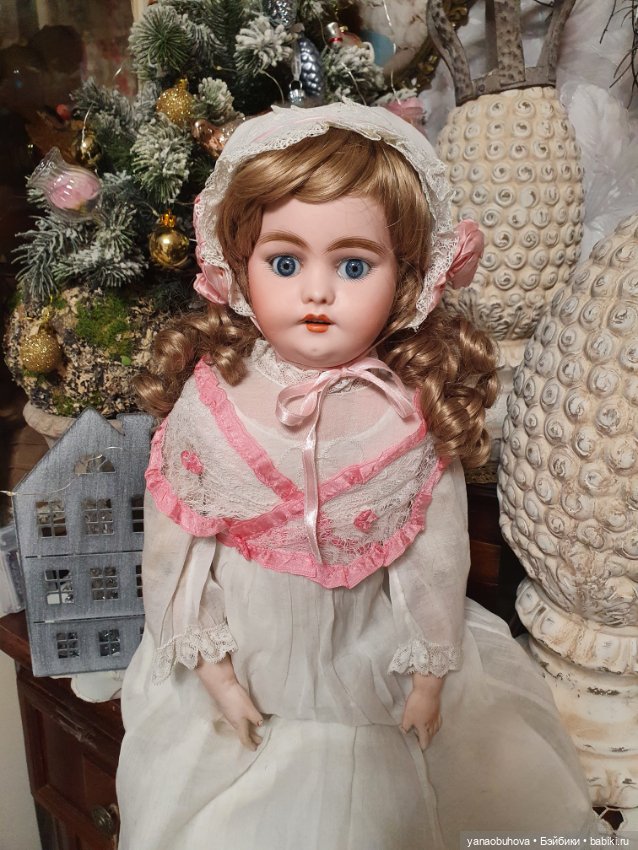 Ранняя антикварная кукла Симон Хальбиг 1240, рост 56 см