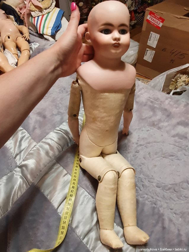 Ранняя антикварная кукла Симон Хальбиг 1240, рост 56 см