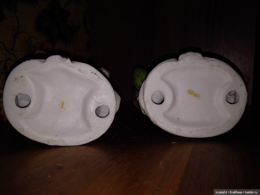 Статуэтки, пара. Бисквит. Дед и бабка с гусями (фото 6)