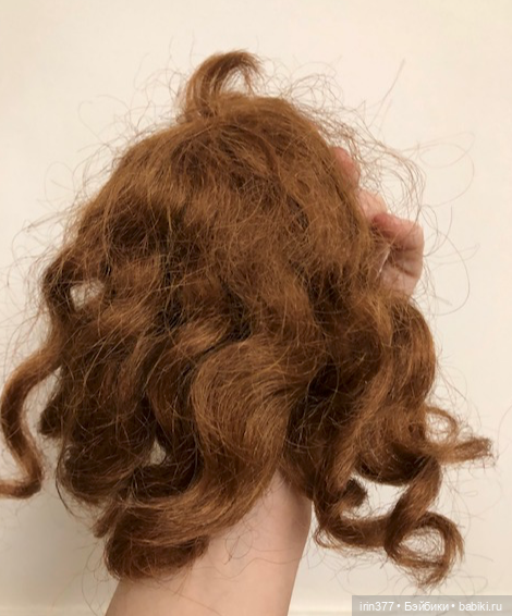 Парик для антикварной куклы с пейтом, искусственный мохер (фото 2)