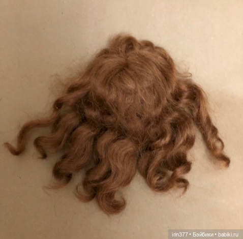 Парик для антикварной куклы с пейтом, искусственный мохер (фото 5)