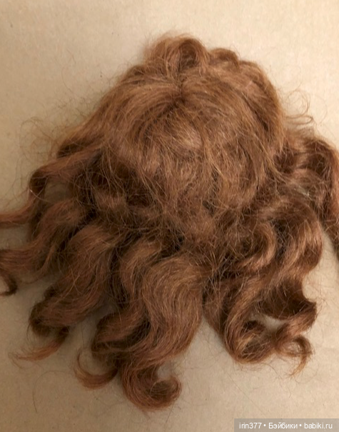 Парик для антикварной куклы с пейтом, искусственный мохер (фото 7)