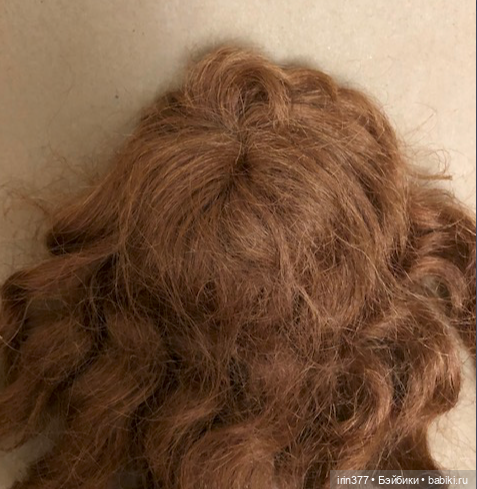 Парик для антикварной куклы с пейтом, искусственный мохер (фото 6)