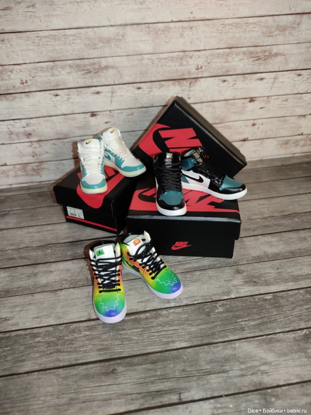 Кроссовки Nike в коробках для экшенов, БЖД, phicen, Integrity, action figures 1/6