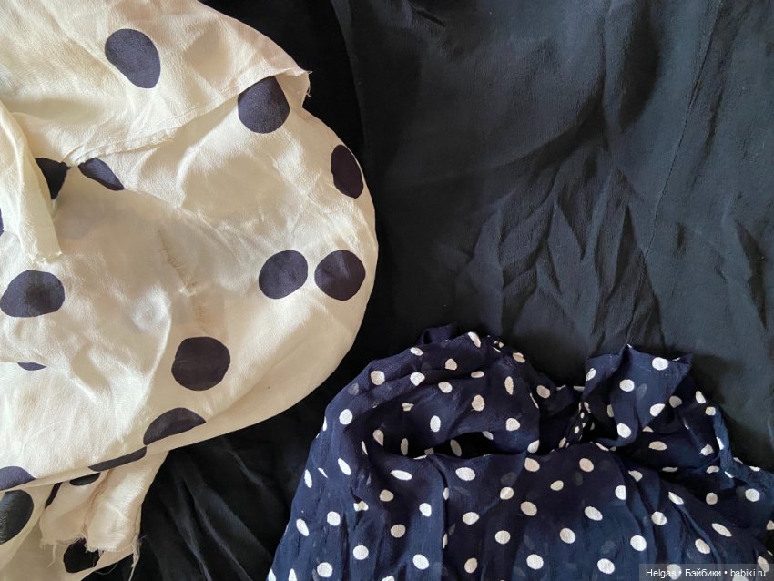 Набор из винтажного крепдешина для пошива куклам (фото 5)