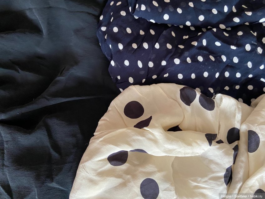 Набор из винтажного крепдешина для пошива куклам (фото 4)