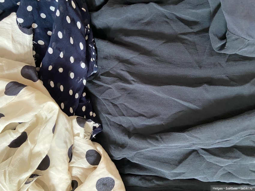 Набор из винтажного крепдешина для пошива куклам