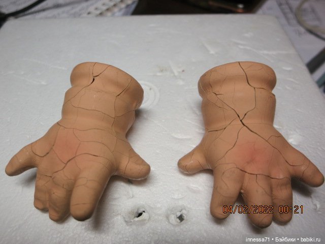 Антикварная пупсовая голова.+руки (фото 4)