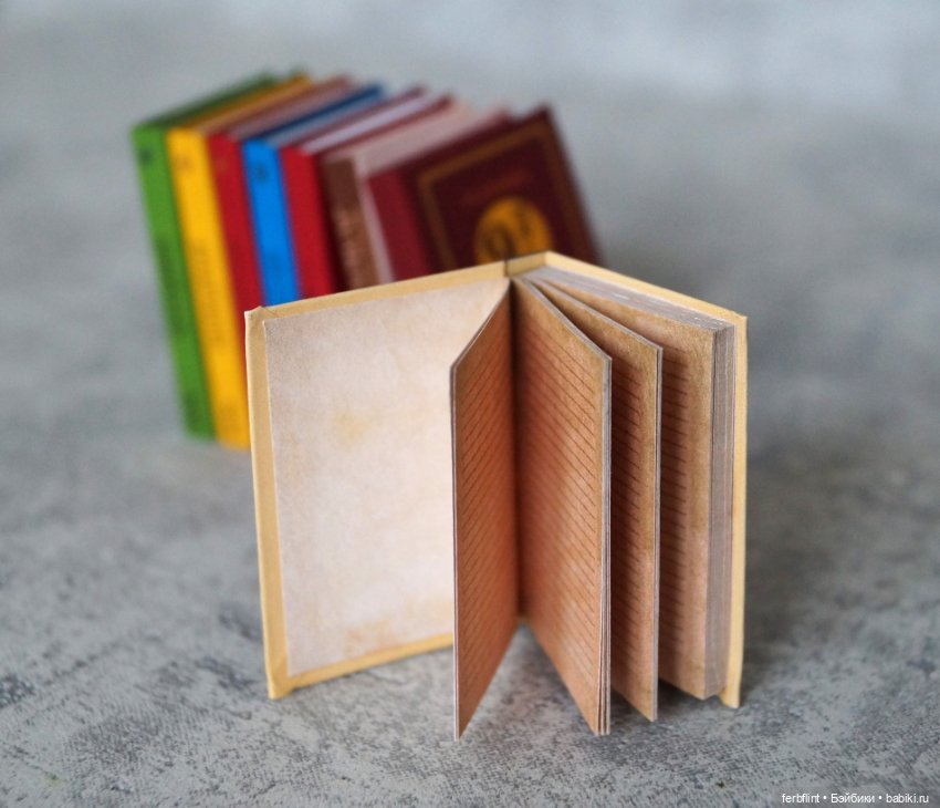 Блокноты в книжной обложке "Гарри Поттер" в масштабе 1:6 (фото 6)