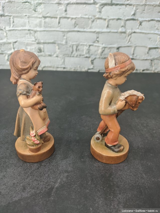 Пара деревянных статуэток от Dolfi. 11 см (фото 2)