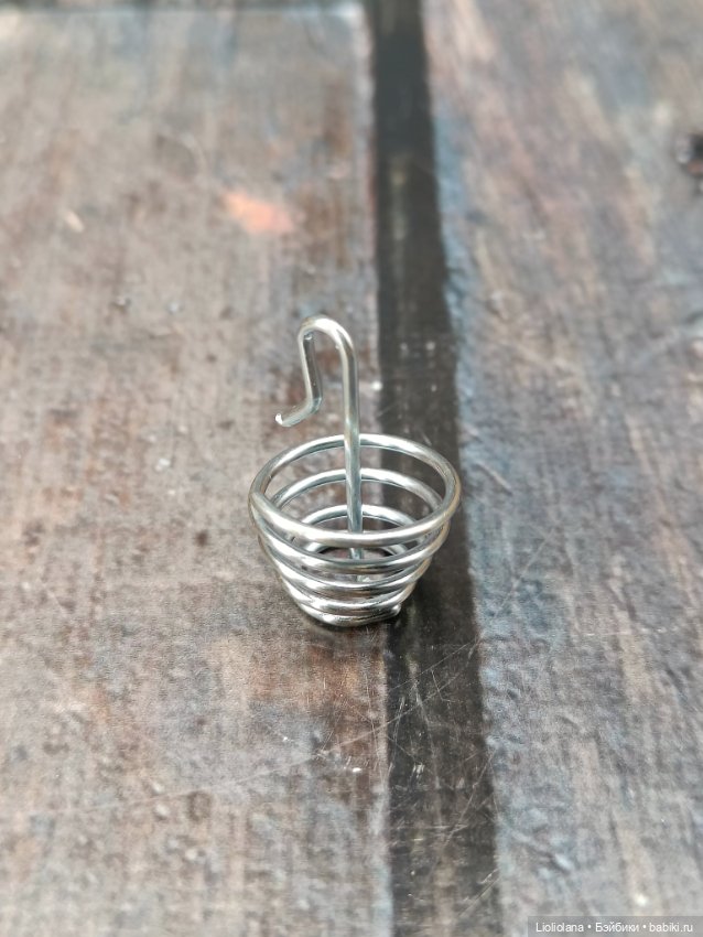 Пружина коннектор для крепления головы куклы. 18 мм