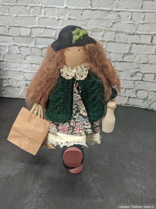 Деревянная кукла от lizzie High. Кэсси Йокум, любительница кошек