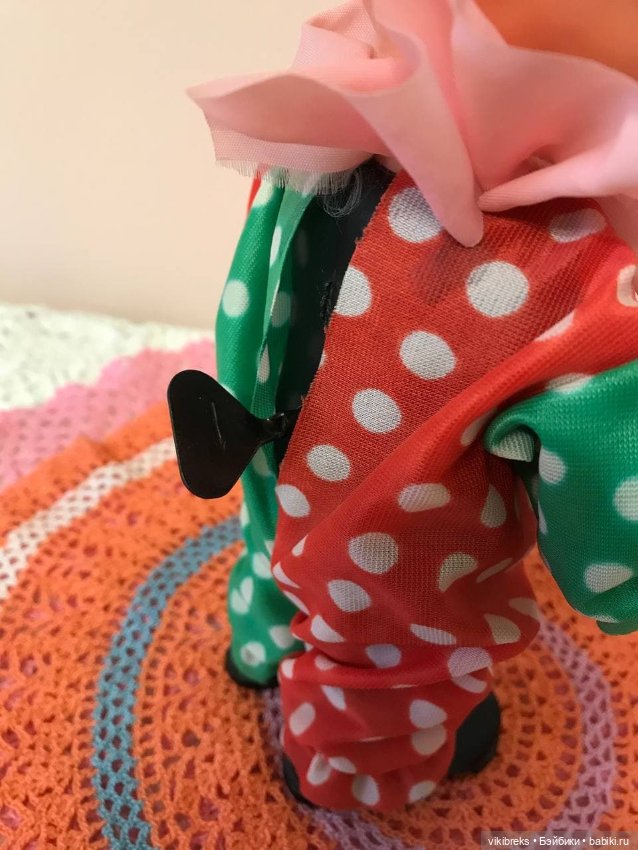 Кукла механическая "Клоун" гдр винтаж (фото 3)