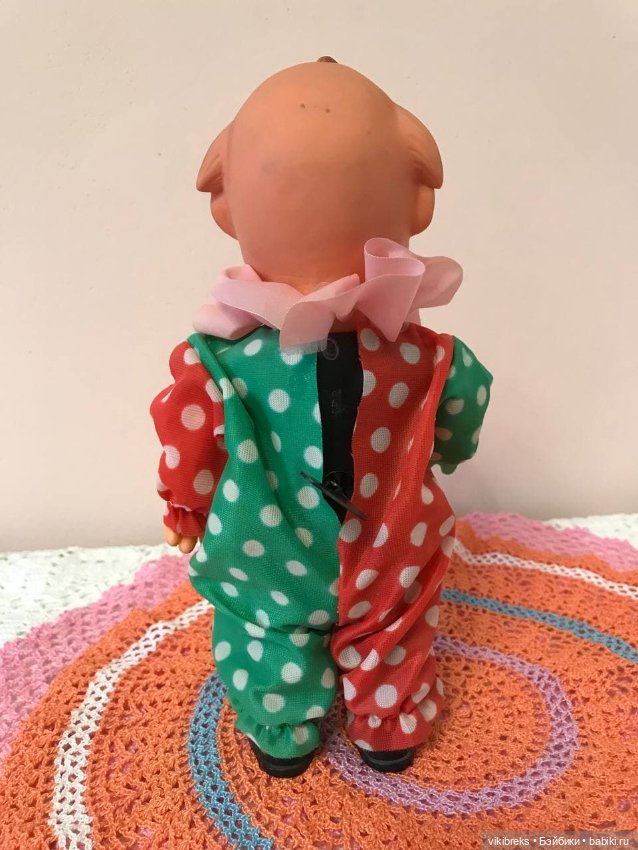 Кукла механическая "Клоун" гдр винтаж (фото 2)