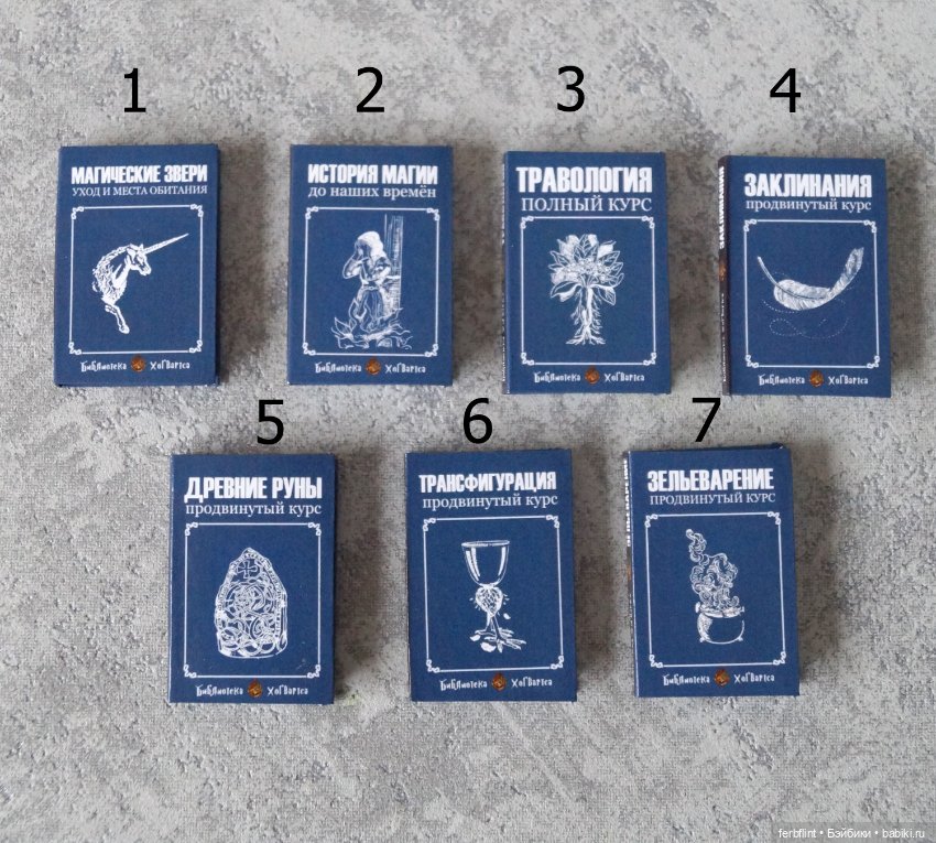 Учебники из серии "Библиотека Хогвартса" в масштабе 1:6 (фото 3)