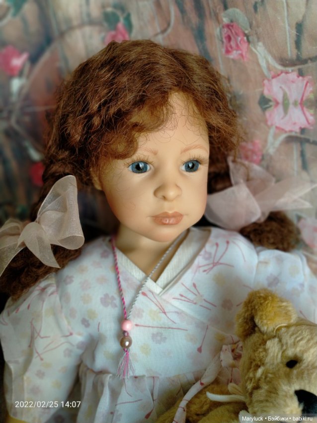 Нежная малышка Аннабель со своим мишкой от Heidi Plusczok