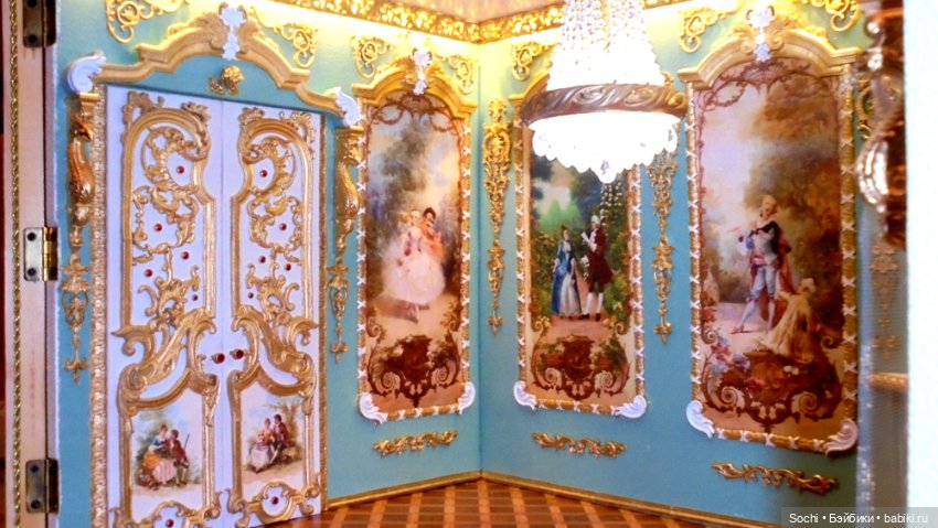 Гостинная с освещением для масштаба 1:12 (фото 6)