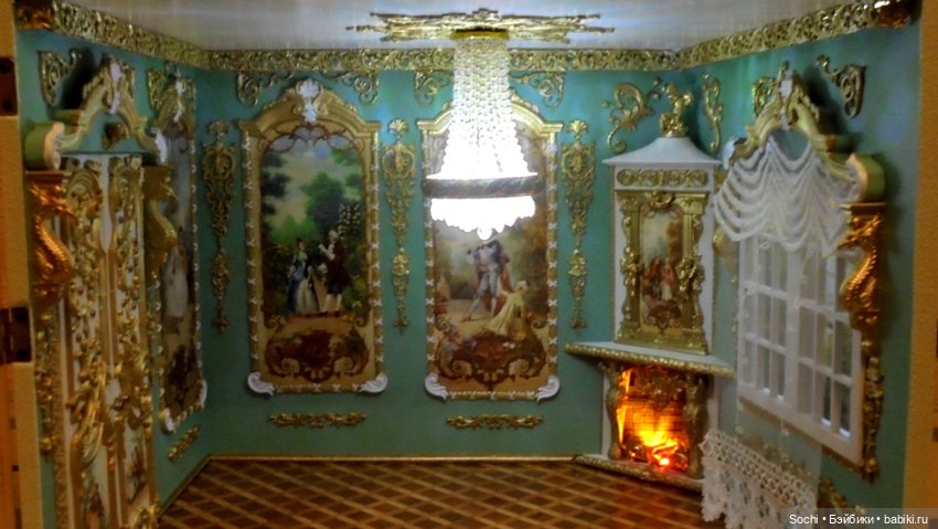 Гостинная с освещением для масштаба 1:12 (фото 4)