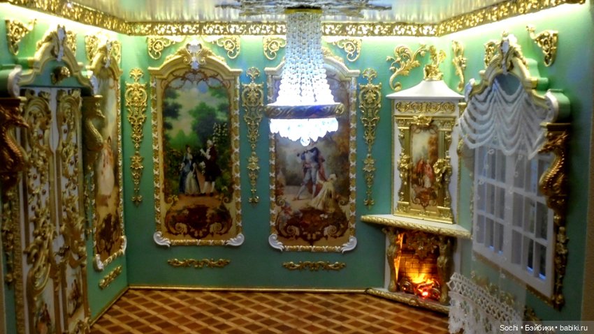 Гостинная с освещением для масштаба 1:12 (фото 5)